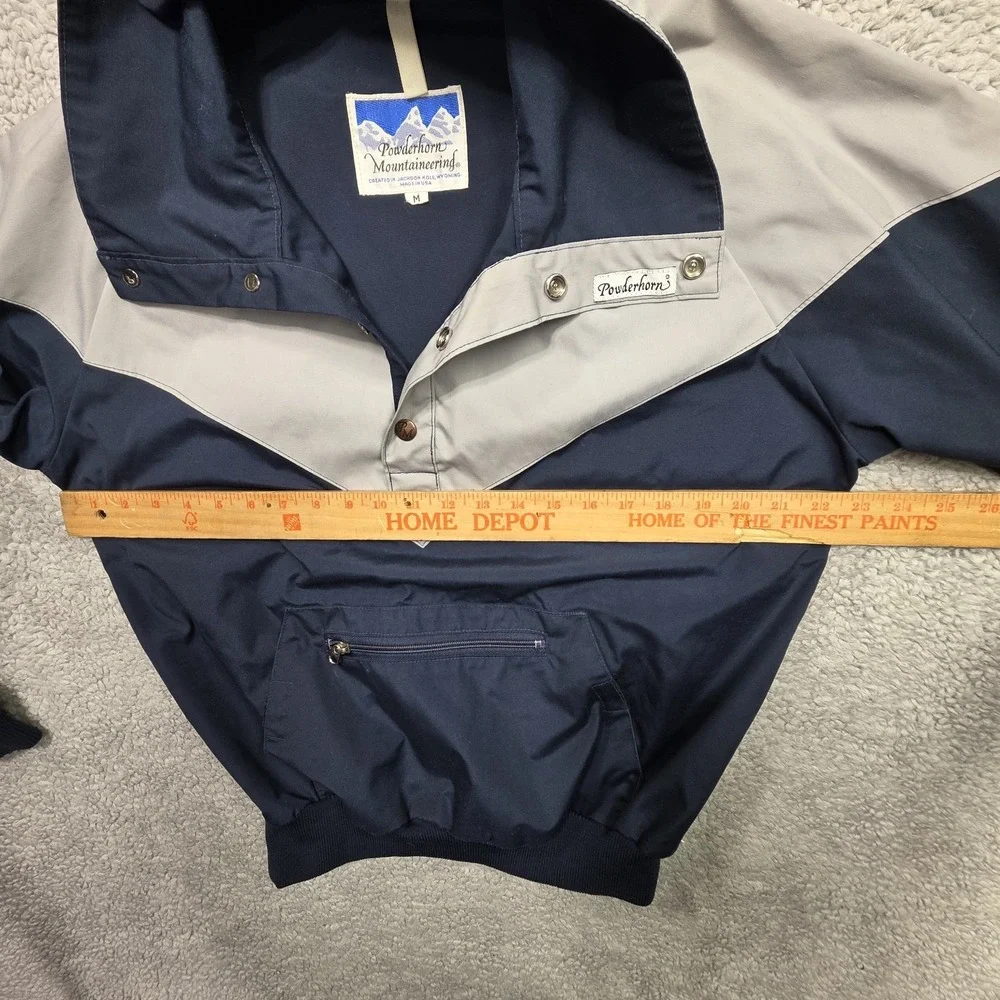 Men's Vintage 90's Powderhorn Mountaineering Colorblock Anorak Ski Jacket Sz Med - Picture 9 of 15